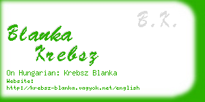 blanka krebsz business card